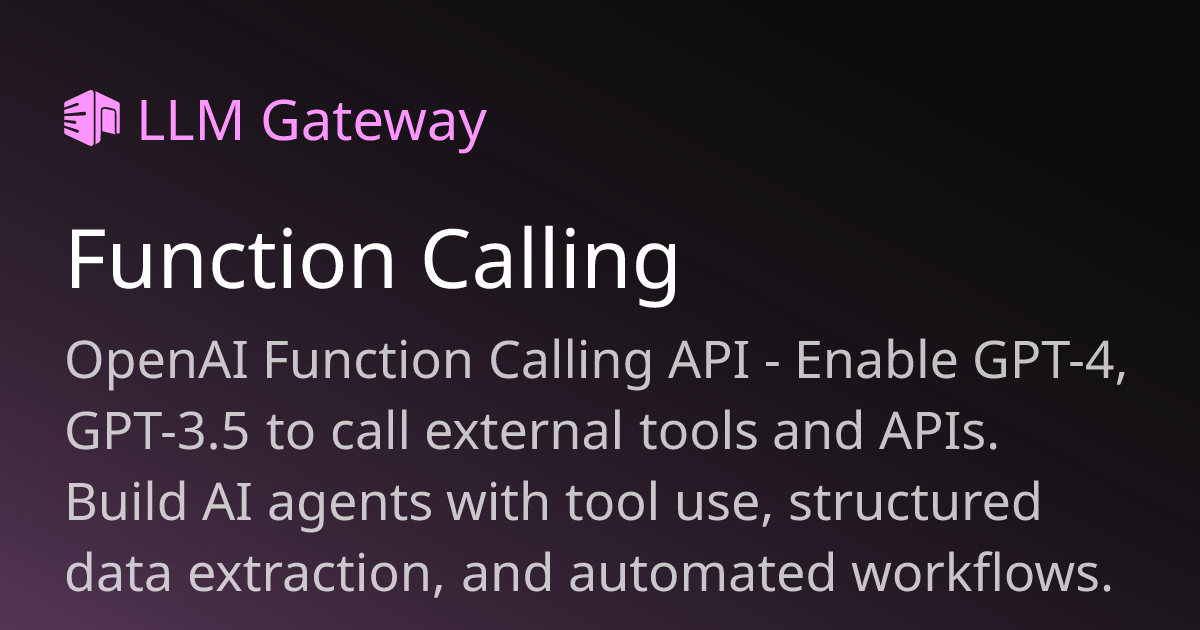 Function Calling | UniterRouter Docs