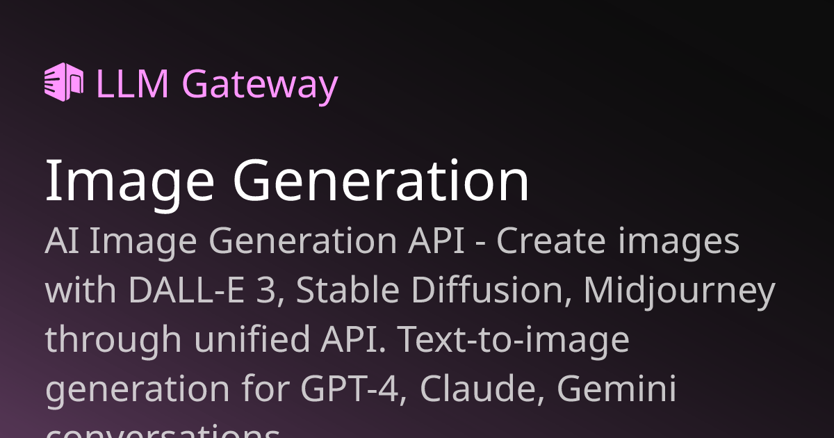 Image Generation | UniterRouter Docs