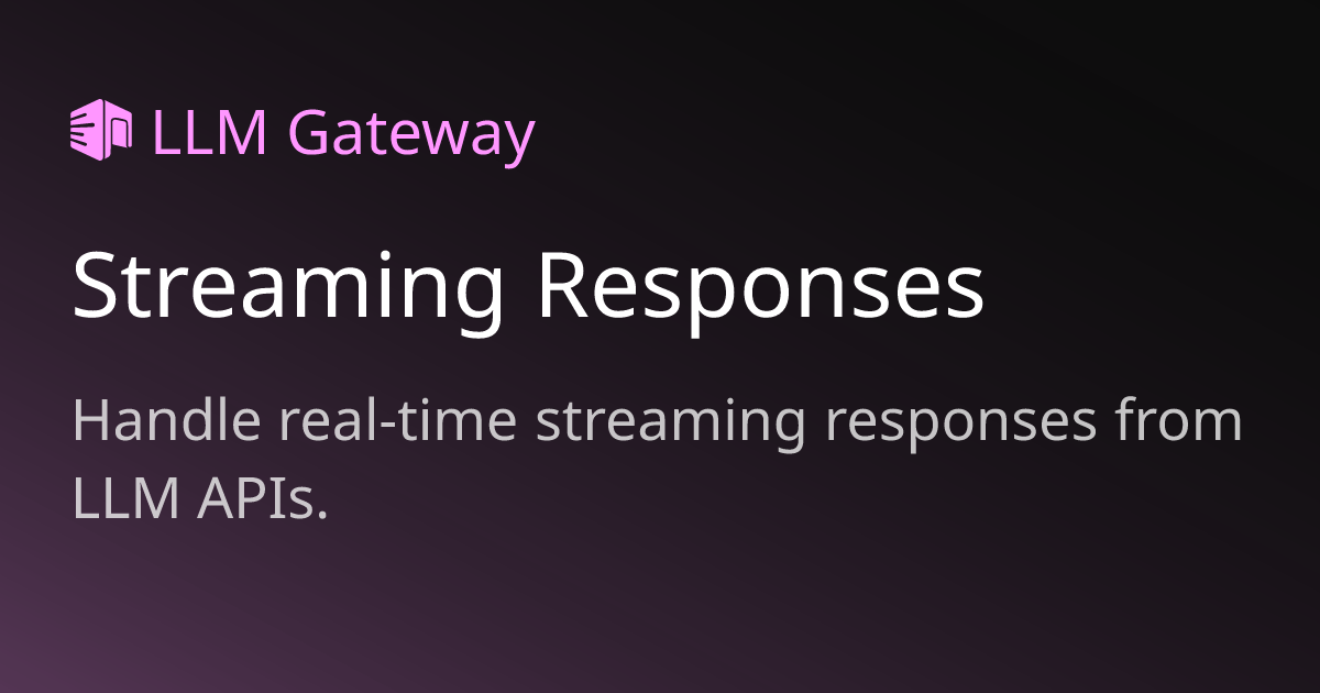 Streaming Responses | UniterRouter Docs